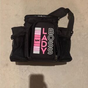 Black and Pink Lady Boss Cooler Bag